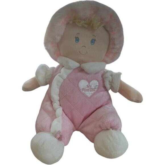 First Impressions Pink Terry Cloth Plush Stuffed Doll - Picture 1 of 3
